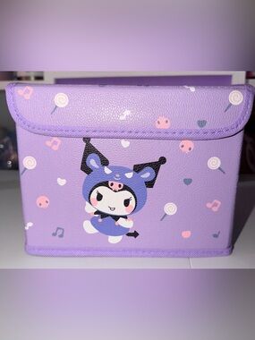 💜Kuromi Purple Storage Bin with Velcro shutting lid